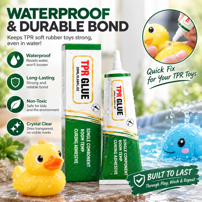 Specialized adhesive for TPR soft rubber; colorless, transparent, and eco-friendly; provides strong, waterproof bonding.