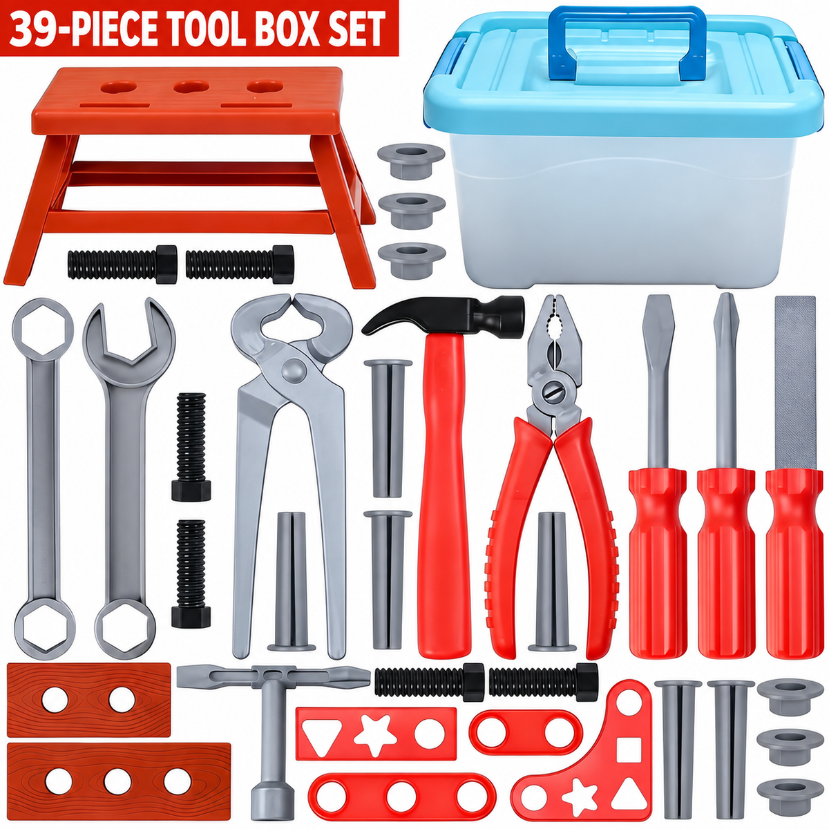 🔥 Ultimate Kids Tool Kit – Hands-On Pretend Workshop for Little Builders