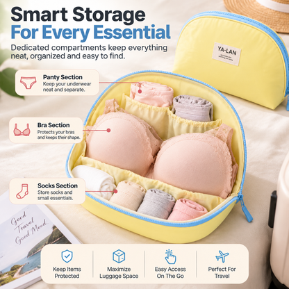 🔥LAST DAY 49% OFF -✨ Travel Lingerie Organizer Bag – Keep Bras, Panties & Socks Neatly Organized Anywhere