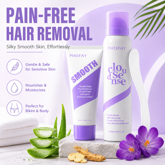 Bikini Pain-Free Hair Removal Cream for Sensitive Skin,Gentle Citrus Sensitive Skin Hair Removal Cream&Spray