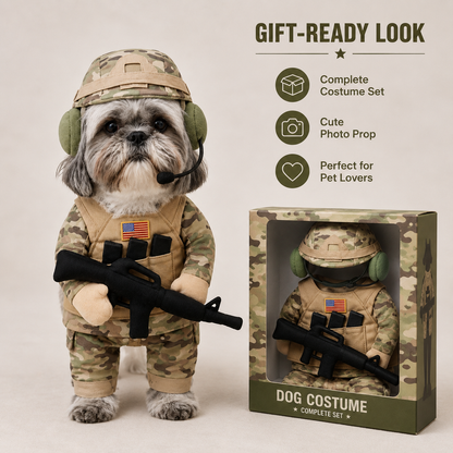 🔥 50% OFF🪖Pet Tactical Soldier Uniform – Military Style Dog Costume