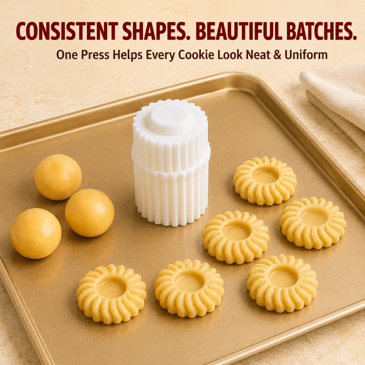 🍪 One-Press Spiral Jam Cookie Mold – Beautiful Filled Cookies in Seconds