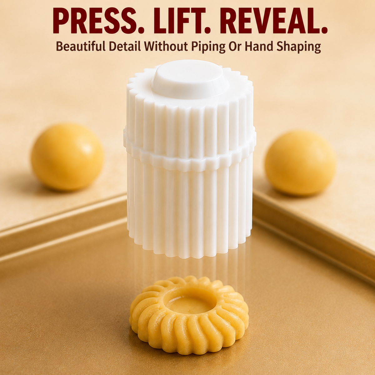 🍪 One-Press Spiral Jam Cookie Mold – Beautiful Filled Cookies in Seconds