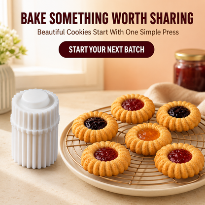 🍪 One-Press Spiral Jam Cookie Mold – Beautiful Filled Cookies in Seconds