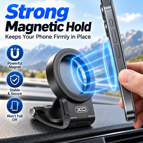 Strong Magnet Magnetic Cellphone Car Mount - Hands-Free Phone Holder, 95° Adjustable