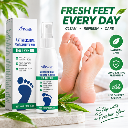 Tea Tree Oil Foot Spray — For odor control and care for dry feet; also offers antifungal benefits.