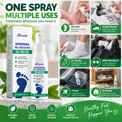 Tea Tree Oil Foot Spray — For odor control and care for dry feet; also offers antifungal benefits.