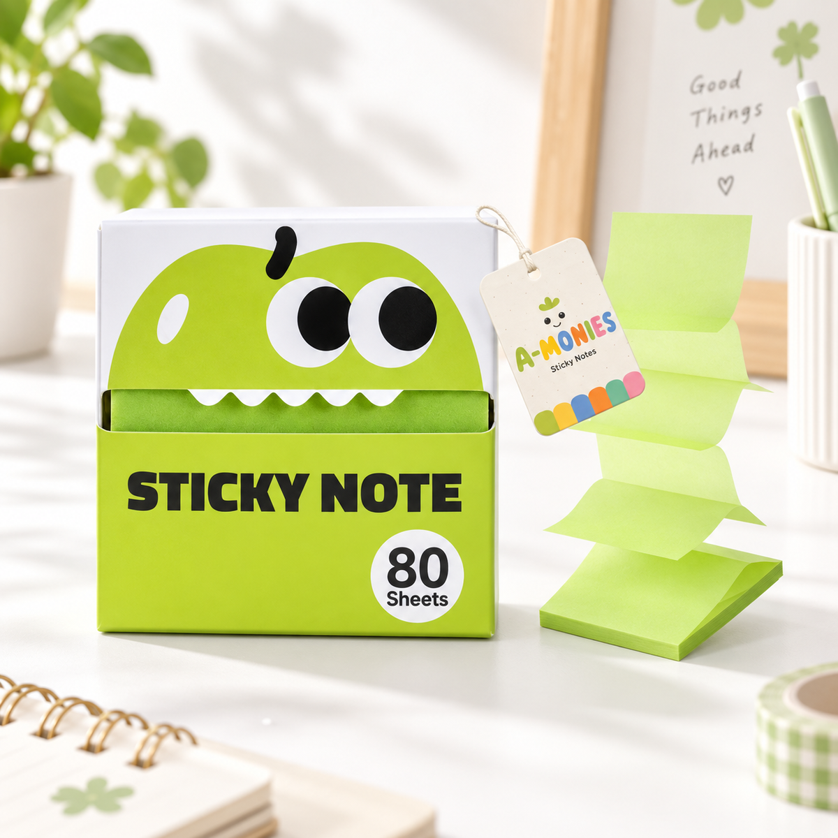 ✨ Glitter Transparent Pull-Out Sticky Notes & Aesthetic Memo Pads