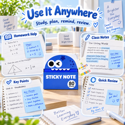 ✨ Glitter Transparent Pull-Out Sticky Notes & Aesthetic Memo Pads