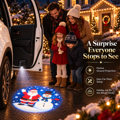 🎄Christmas Magic Car Door Projector🎅– 6 Festive Projection Slides✨