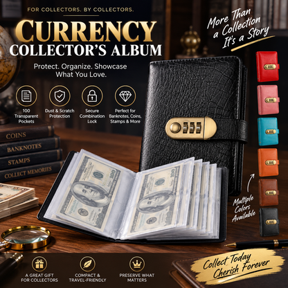 🔒100 Transparent Pocket Currency Collectors Album