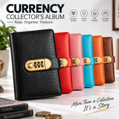 🔒100 Transparent Pocket Currency Collectors Album
