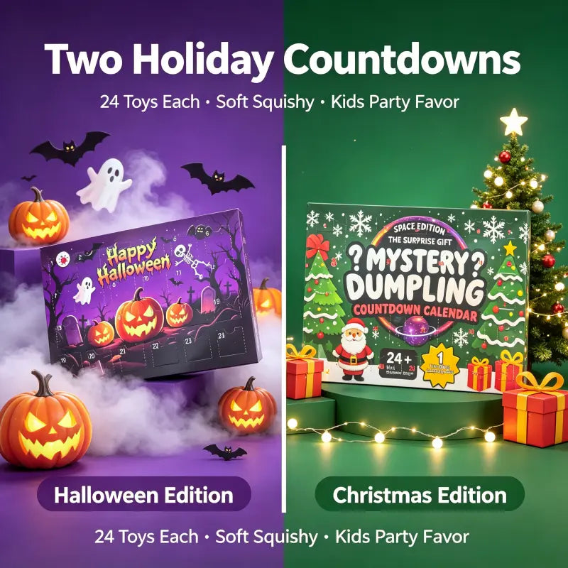 Christmas Squishy Advent Calendar Bundle – 24 Surprise Fidget Toys Countdown, Holiday Sensory Stress Relief Squishies, Fun Gift for Kids & Adults