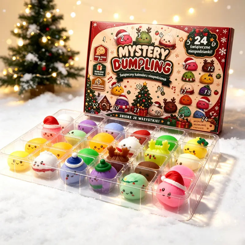 Christmas Squishy Advent Calendar Bundle – 24 Surprise Fidget Toys Countdown, Holiday Sensory Stress Relief Squishies, Fun Gift for Kids & Adults