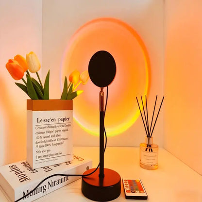 🌅✨ Sunset Projector Lamp – 16 RGB Colors, 180° Rotation & Starry Sky + Moon Effects 🌙