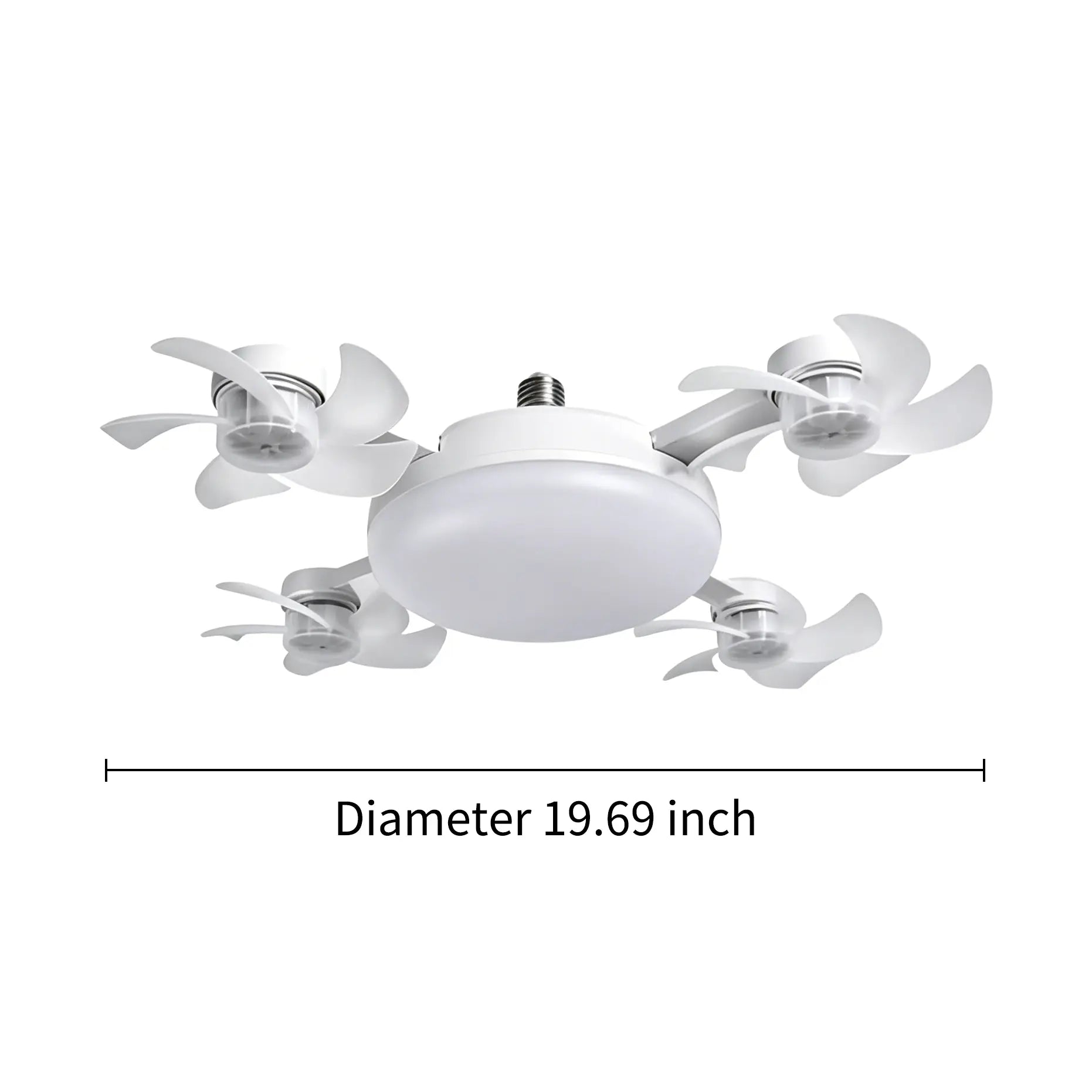 DealsForYouDays 2-in-1 Drone Fan Light, Silent LED Ceiling Fan with Remote, Energy Saving Lamp for Bedroom Kitchen Rental