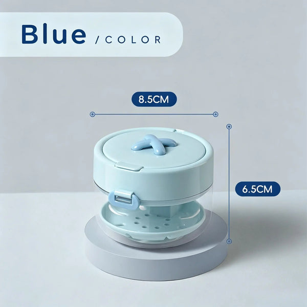3-in-1 Retainer Soak Case with Drain Tray, Mirror & Cleaning Brush for Aligners & Dentures