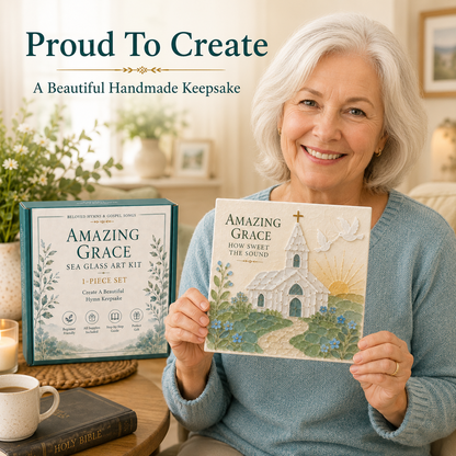 🎵 Beloved Hymns & Gospel Songs Sea Glass Art Kit