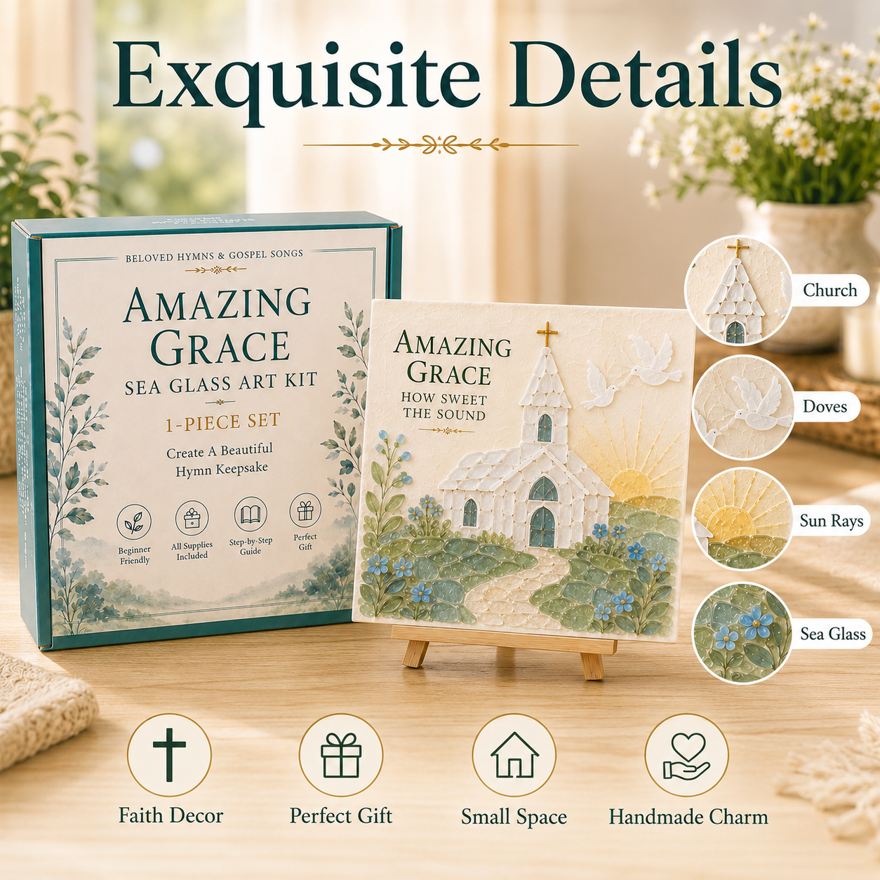 🎵 Beloved Hymns & Gospel Songs Sea Glass Art Kit