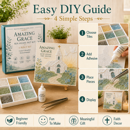 🎵 Beloved Hymns & Gospel Songs Sea Glass Art Kit