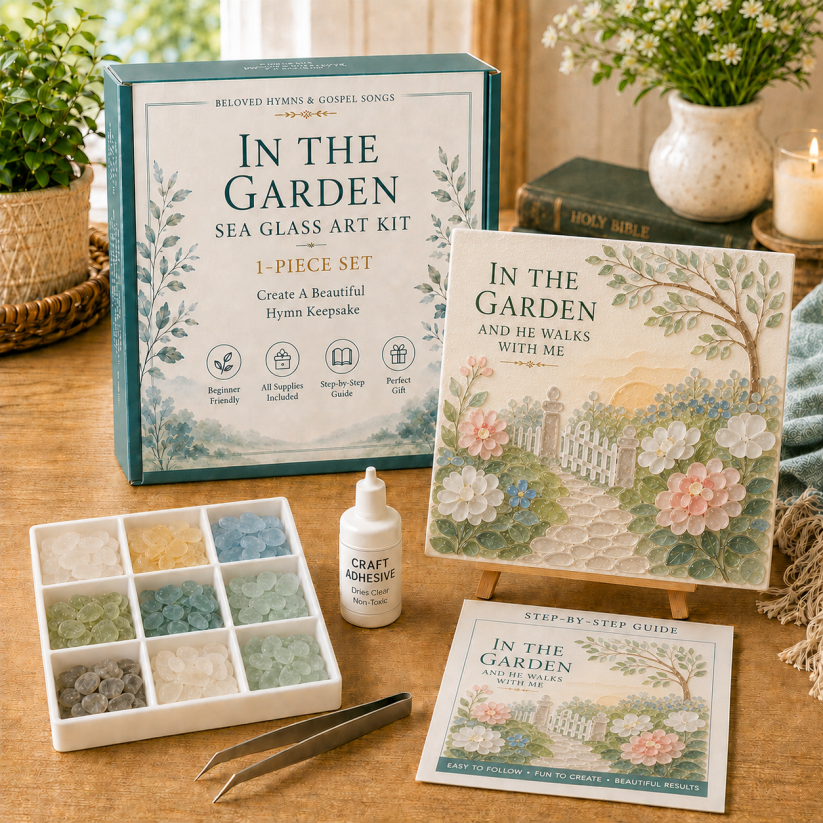 🎵 Beloved Hymns & Gospel Songs Sea Glass Art Kit