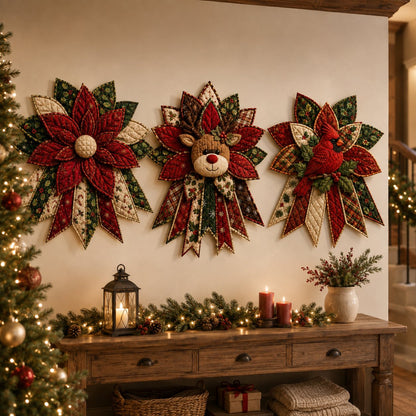 🎄 Festive Quilted Christmas Door Hanging DIY Sewing Kit
