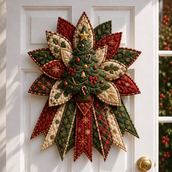 🎄 Festive Quilted Christmas Door Hanging DIY Sewing Kit