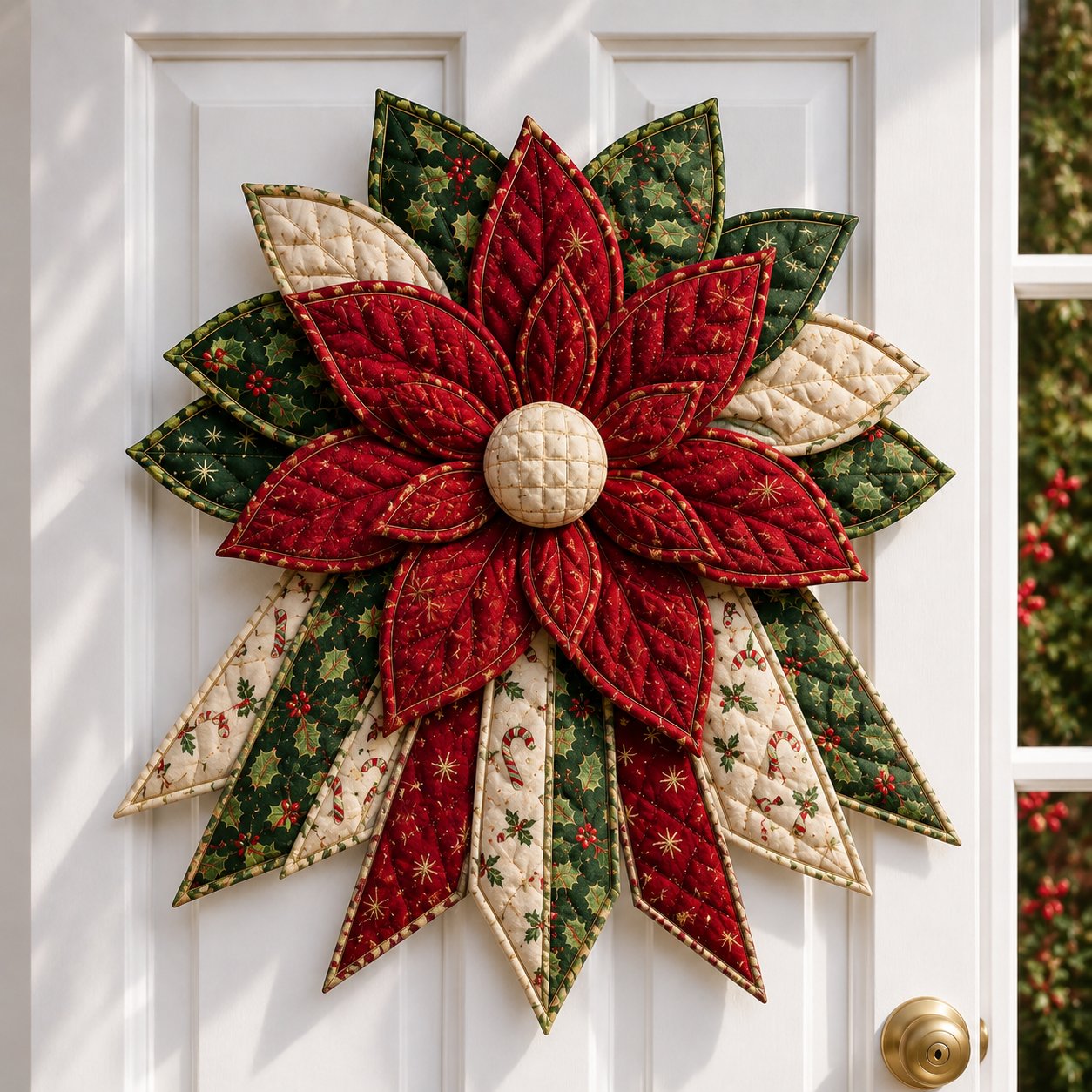 🎄 Festive Quilted Christmas Door Hanging DIY Sewing Kit