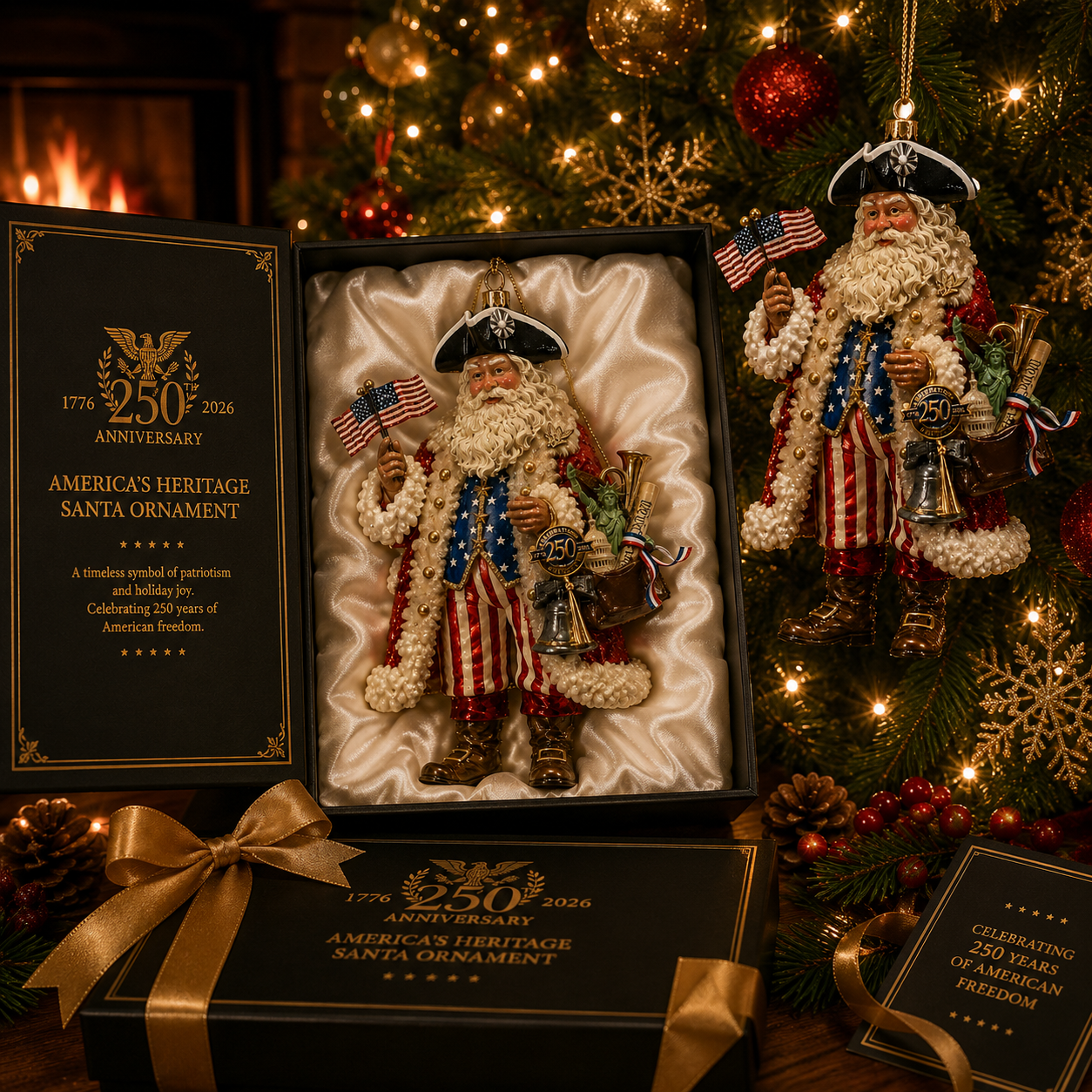 250th Anniversary Santa Claus Christmas Tree Ornament
