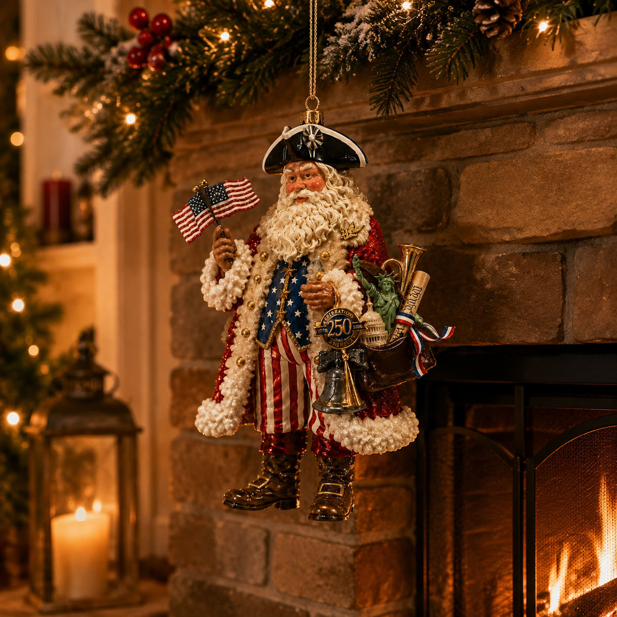 250th Anniversary Santa Claus Christmas Tree Ornament