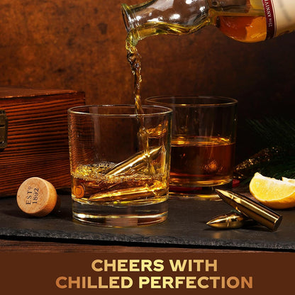 Gifts for Men Dad Husband, Whiskey Stones Reusable Stainless Ice Cubes