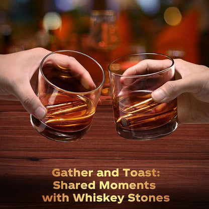 Gifts for Men Dad Husband, Whiskey Stones Reusable Stainless Ice Cubes