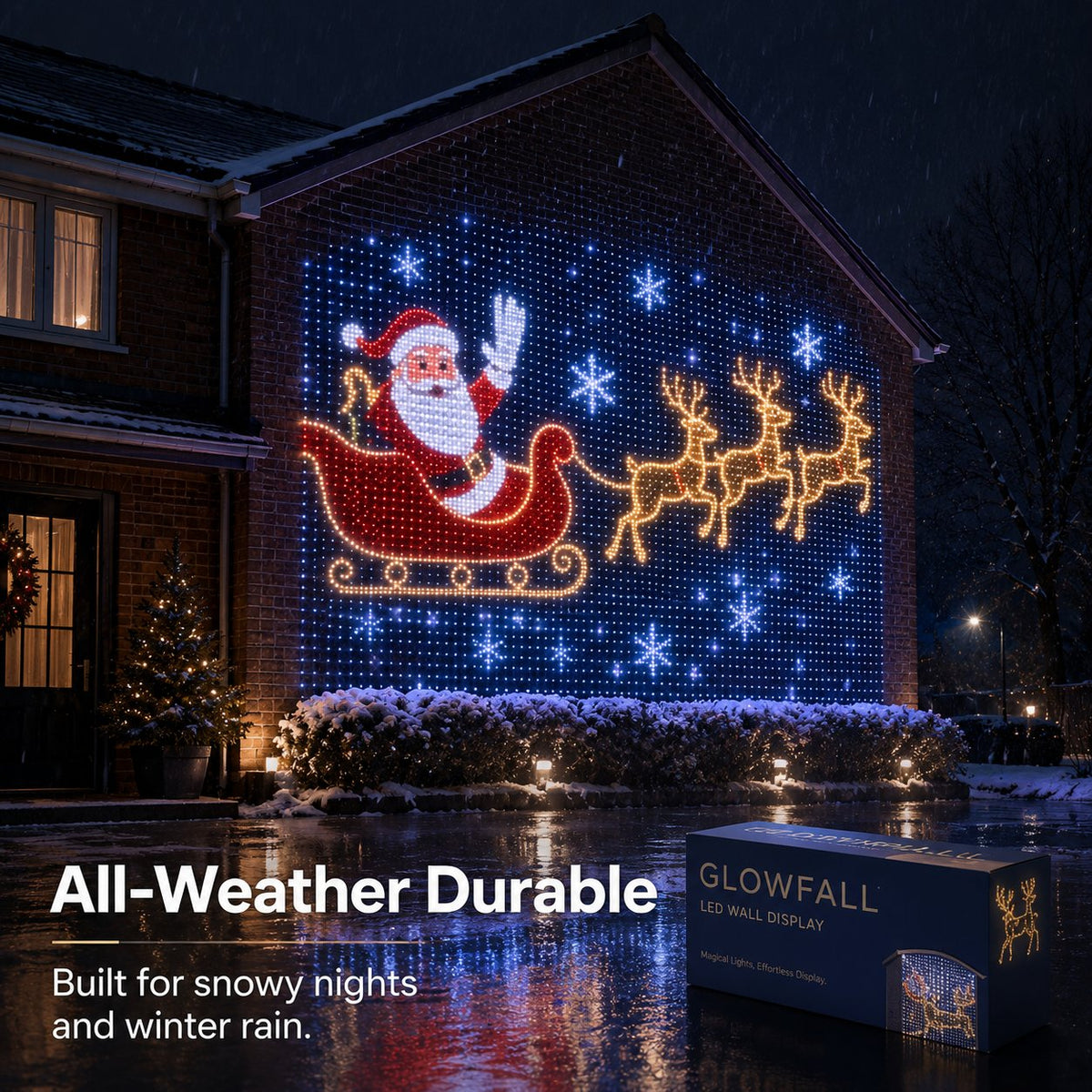 🎄Christmas LED House Net & Smart Outdoor Wall Curtain Light🎅