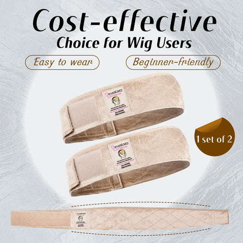 ✨ 2-Pack Non-Slip Adjustable Velvet Wig Grip Headbands – For Wigs & Headscarves 💇‍♀️