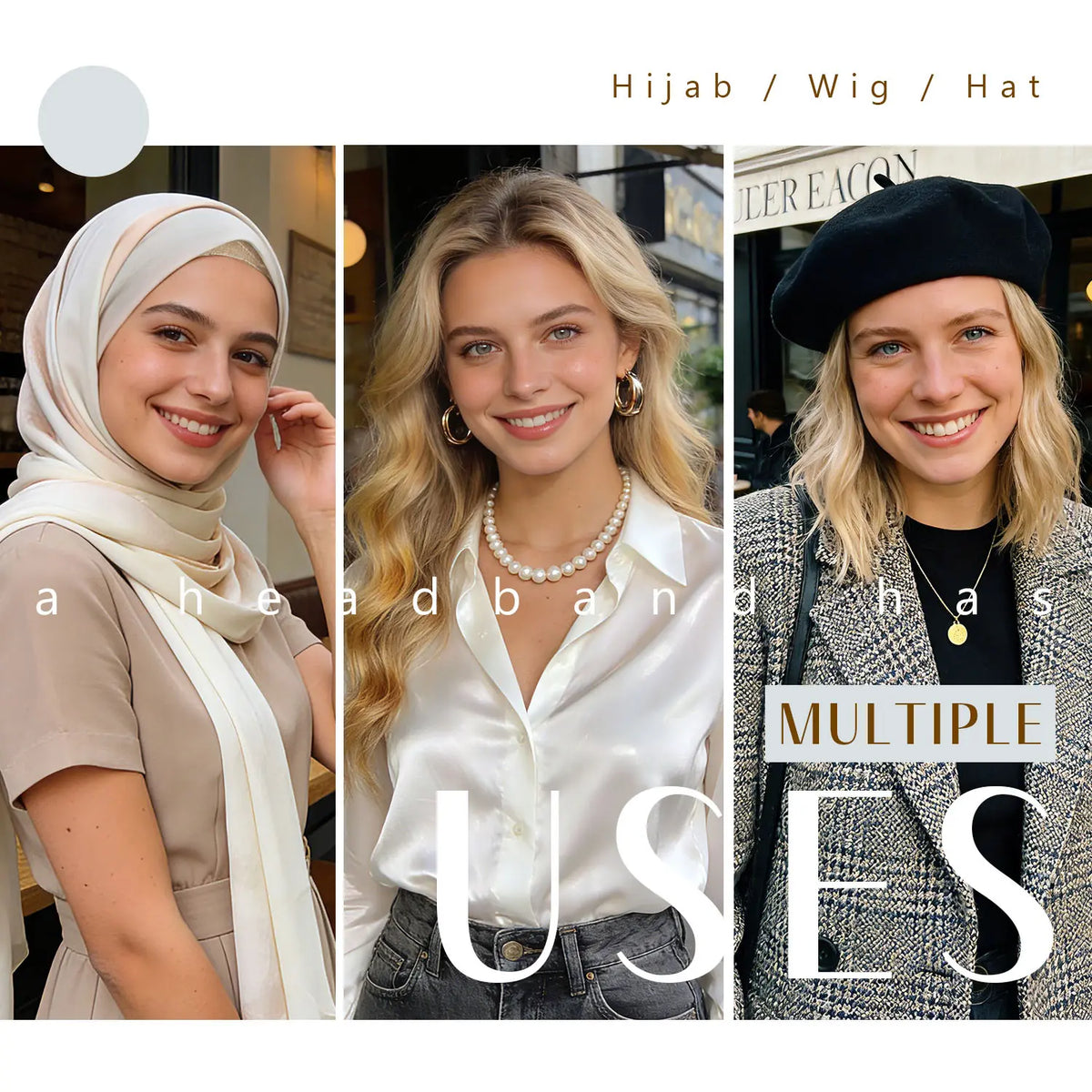 ✨ 2-Pack Non-Slip Adjustable Velvet Wig Grip Headbands – For Wigs & Headscarves 💇‍♀️