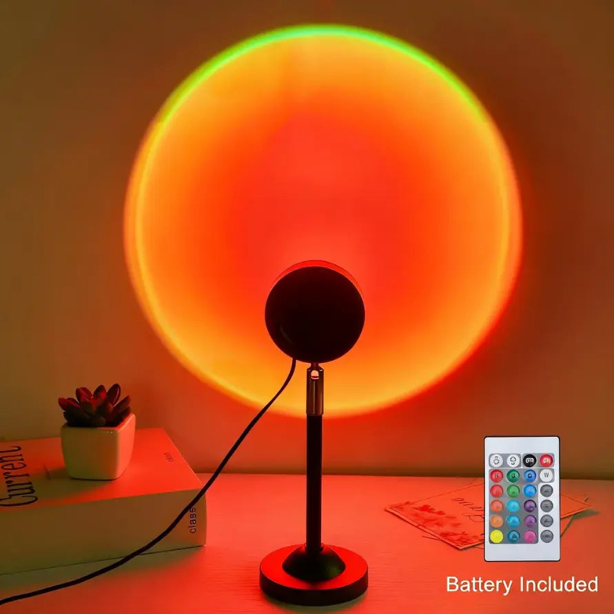 180° Adjustable Sunset Atmosphere Projection Lamp – Enjoy your own exclusive sunset, anytime, anywhere.