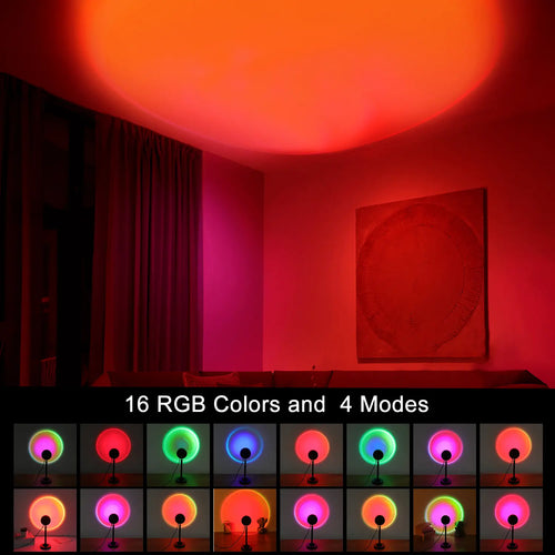 180° Adjustable Sunset Atmosphere Projection Lamp – Enjoy your own exclusive sunset, anytime, anywhere.