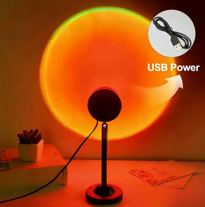 180° Adjustable Sunset Atmosphere Projection Lamp – Enjoy your own exclusive sunset, anytime, anywhere.