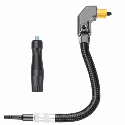 90-Degree Right-Angle Drill Attachment—Rotary Corner Drilling Adapter for Tight Spaces