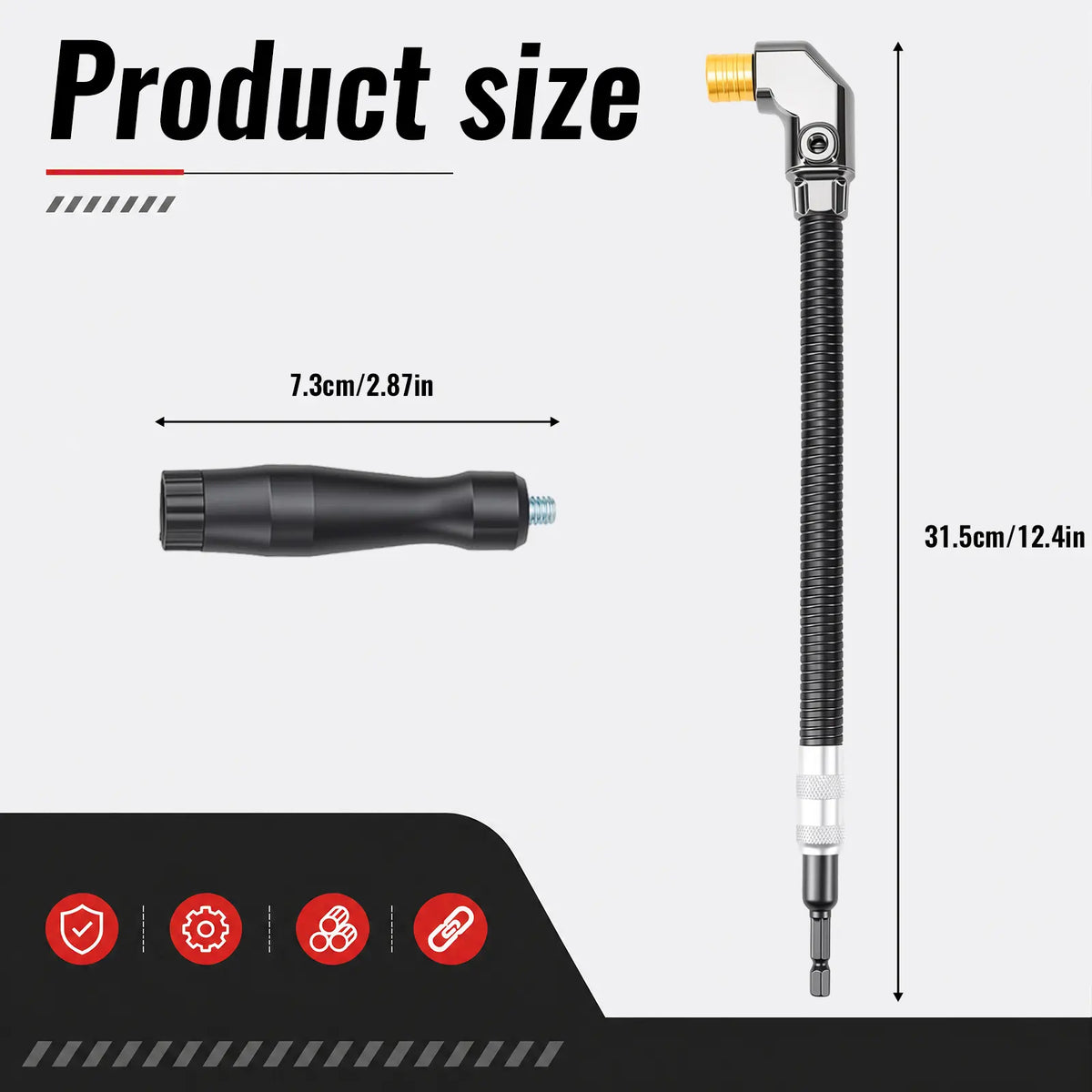 90-Degree Right-Angle Drill Attachment—Rotary Corner Drilling Adapter for Tight Spaces