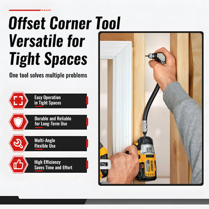 90-Degree Right-Angle Drill Attachment—Rotary Corner Drilling Adapter for Tight Spaces