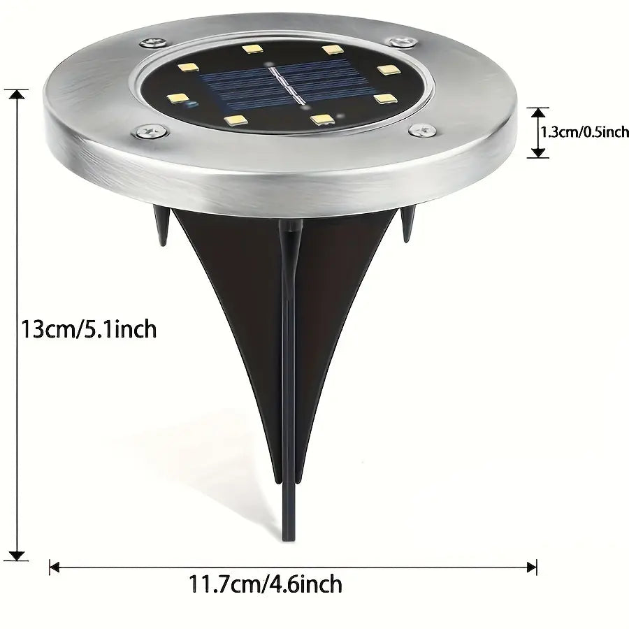 Outdoor waterproof solar ground lights, suitable for landscape lighting in courtyards, along pathways, on lawns, in yards, on terraces, and in similar areas.