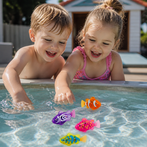 LED Swimming Fish Pool Toy Set – Automatic Water Activated Light-Up Fish