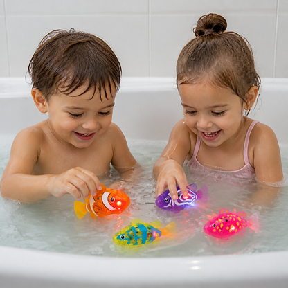 LED Swimming Fish Pool Toy Set – Automatic Water Activated Light-Up Fish