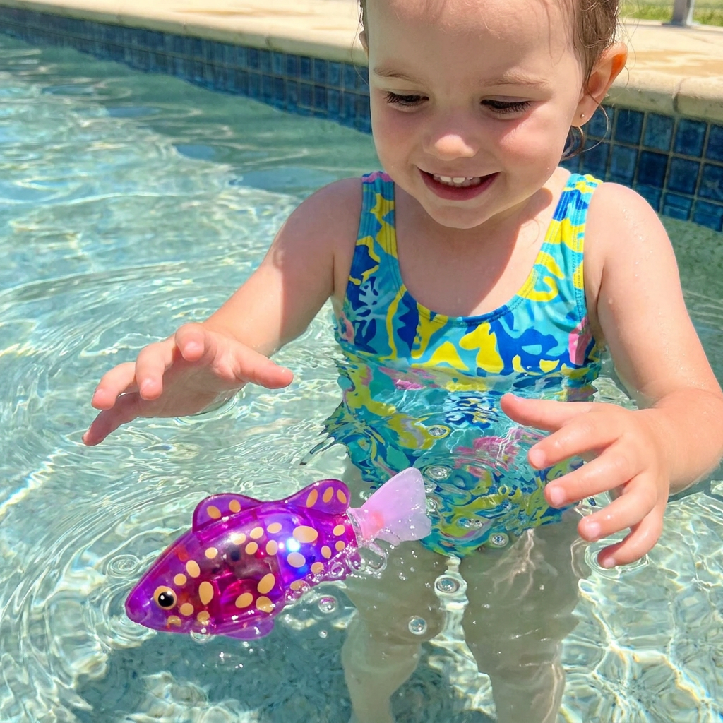 LED Swimming Fish Pool Toy Set – Automatic Water Activated Light-Up Fish