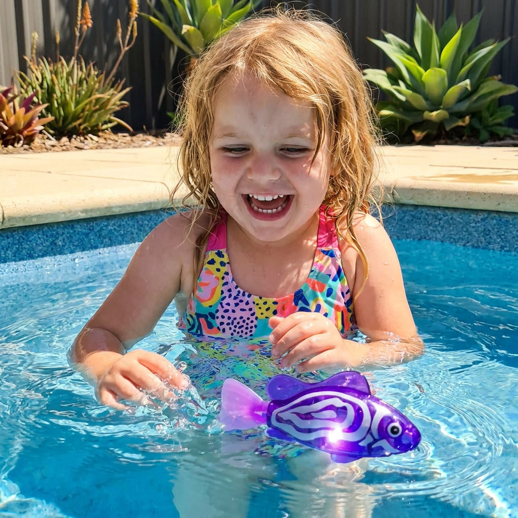 LED Swimming Fish Pool Toy Set – Automatic Water Activated Light-Up Fish