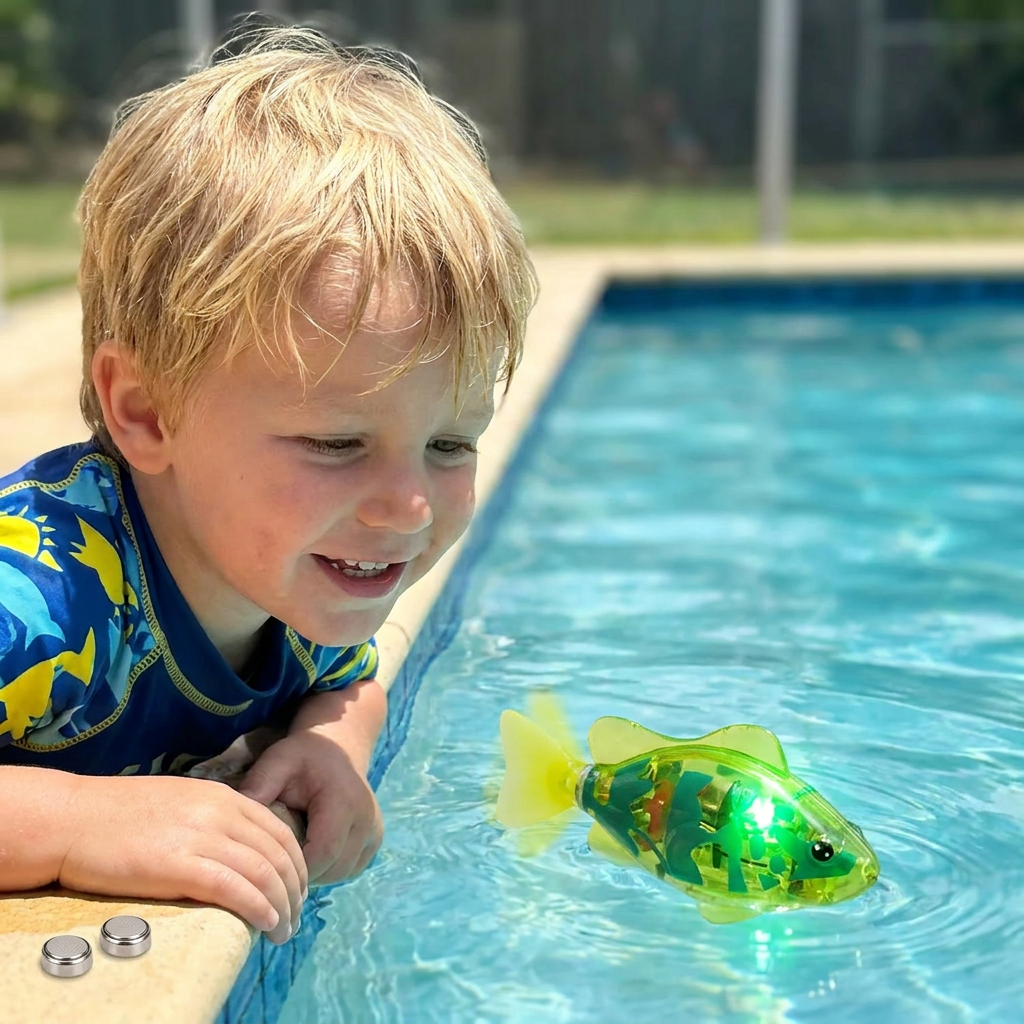 LED Swimming Fish Pool Toy Set – Automatic Water Activated Light-Up Fish