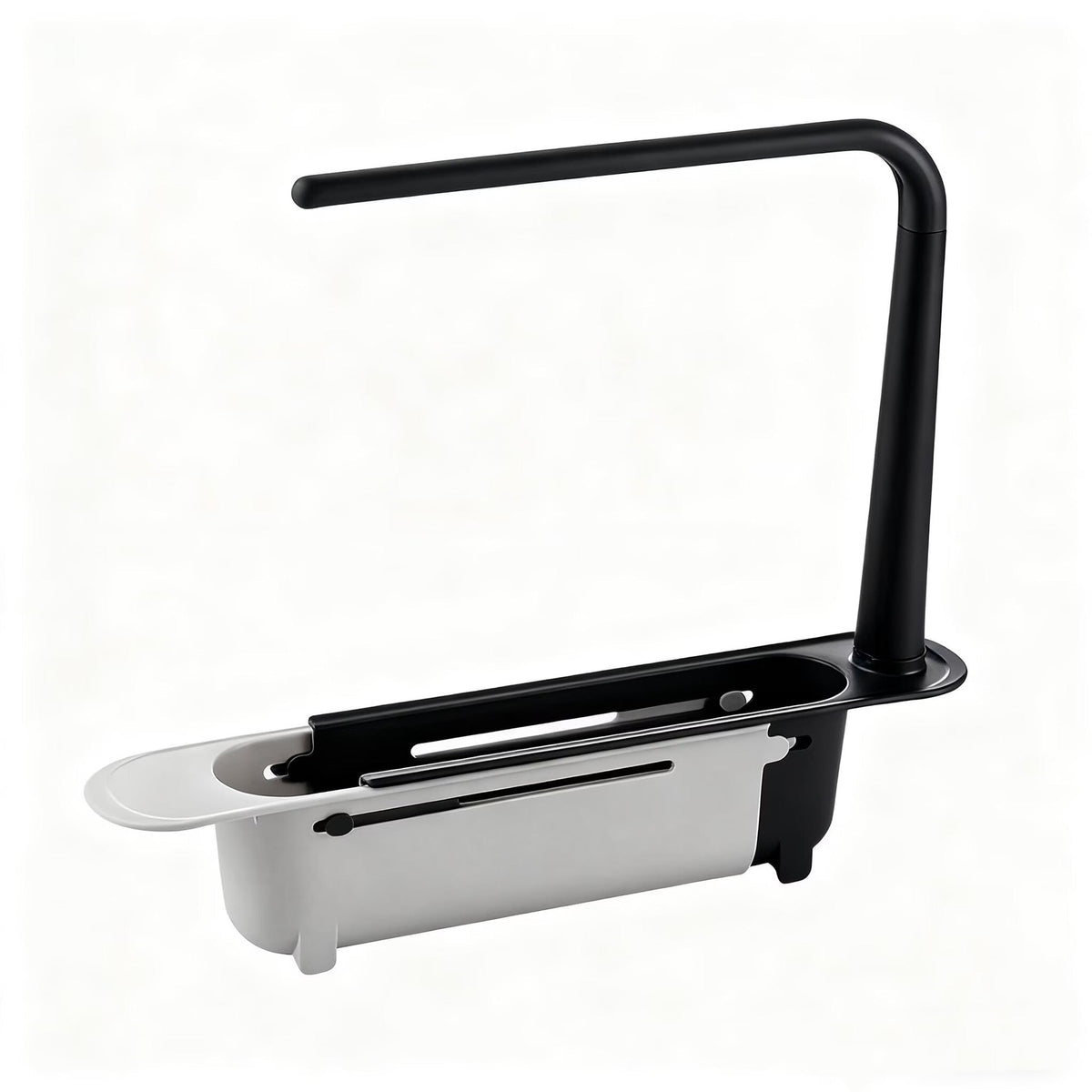 🧽 2-in-1 Telescopic Sink Organizer Rack – Expandable Sponge, Soap & Cloth Holder 🌿