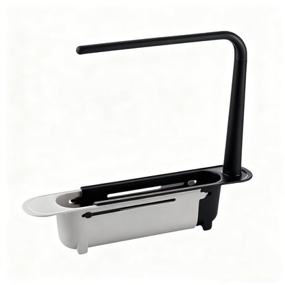 🧽 2-in-1 Telescopic Sink Organizer Rack – Expandable Sponge, Soap & Cloth Holder 🌿