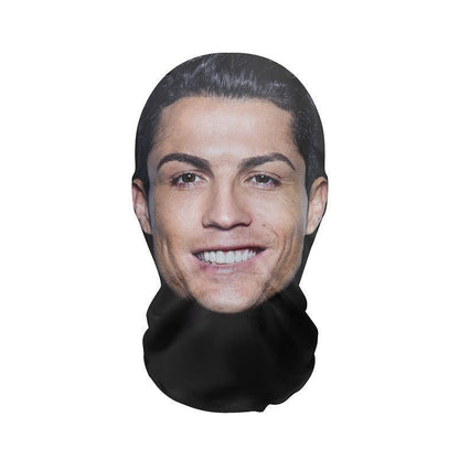 3D Mask Realistic Mask Role Playing Prop Fun Black Mesh Headset Halloween Funny（3PCS)